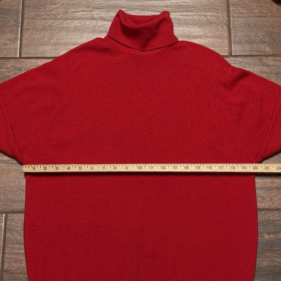 Vintage Byford Women's 100% Wool Made in England Red Turtleneck Sweater SIZE M - Picture 2 of 5